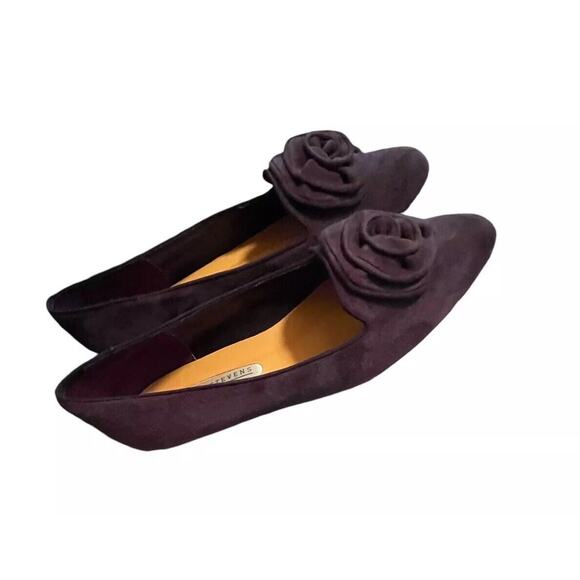 Woman’s Purple Kid Suede Flat Shoes Valerie Steven’s Marta B1025 Sz 8.5 M READ - Picture 10 of 13